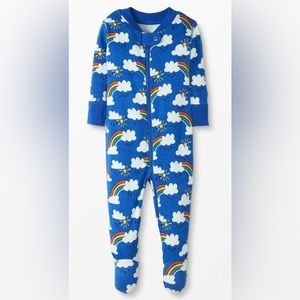 Hanna Andersson 18-24m baby footed sleeper rain or shine print